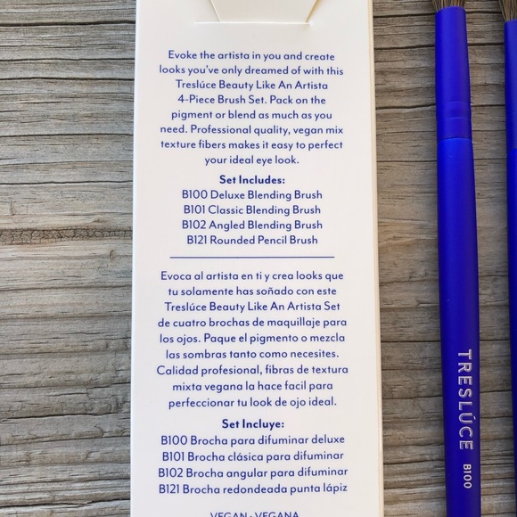 TRESLUCE BEAUTY Live Like An Artista 4-Piece Eyeshadow Brush Set - Picture 6 of 7